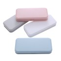 Ins frosted stationery box simple student large capacity storage box no printing wind solid color plastic dividing pencil box