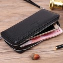  new men's litchi pattern Handbag business large capacity Pu wallet change card bag handbag 
