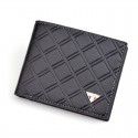 New men's wallet men's short youth embossed lattice multi card slot thin soft leather wallet zero change wallet 30% off Wallet 