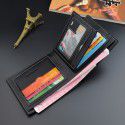 Men's wallet short fashion leisure wallet young men's Student Wallet 30% off embossed new thin soft wallet fashion 