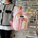 New schoolbag for primary school students female fashion cute bear backpack children's light leisure travel bag
