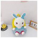 Qiaocheng new  Korean version children's plush rabbit kindergarten cartoon schoolbag lightweight load reducing nylon schoolbag