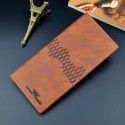 New men's wallet men's long style 30% off vertical style fashion leisure open soft leather clip multi card slot large capacity Wallet 