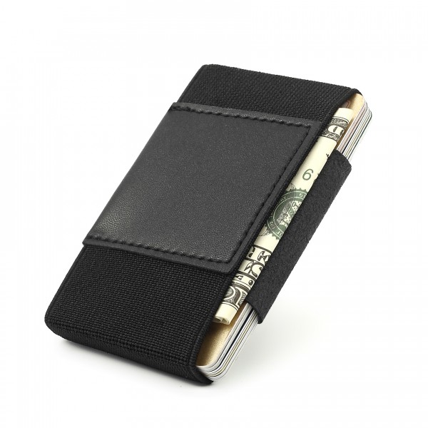 Invisible airtag pocket card bag Mini Slim Wallet Amazon elastic wallet elastic creative gift card clip 