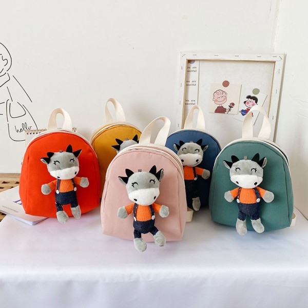  new Korean children's schoolbag cute calf kindergarten baby backpack cartoon Mini boys and girls' bag