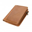 Amazon hot selling men's wallet genuine leather Crazy Horse Leather retro wallet anti-theft brush leisure Wallet 