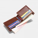 popular RFID men's short wallet ultra thin Student Wallet Leather youth men's bag horizontal zero wallet 