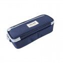 New simple and creative stationery pencil box for primary and middle school students foreign trade best-selling square double-layer high-capacity waterproof pen bag 