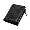 Women's wallet short fashion handbag leather wallet anti RFID theft double zipper change bag multifunctional Wallet 