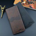 New men's wallet men's long style 30% off vertical style fashion leisure open soft leather clip multi card slot large capacity Wallet 