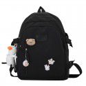 Wholesale solid color simple backpack college student large capacity schoolbag Harajuku style backpack Mori series Backpack