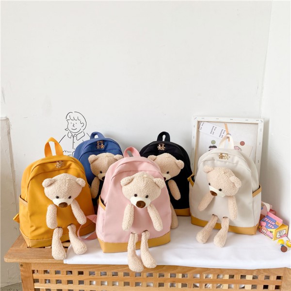Korean children's bag  new backpack cute bear backpack schoolbag for boys and girls