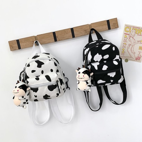Canvas Backpack  new Korean fashion Cow Print backpack fresh girl leisure versatile Backpack