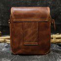 Vintage Crazy Horse Leather Brown waist bag outdoor multi-purpose waist bag men's Leather Messenger Bag 