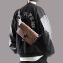  New Retro frosted chest bag men's fashion single shoulder bag leisure messenger bag back backpack men's waist bag 
