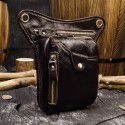 Men's leather waist bag Retro Leather leg bag leisure bag top leather outdoor sports waist bag 9471 