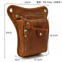 Men's vintage leather waist bag, crazy horse leather leg bag, leisure mobile phone bag, top layer cowhide small hanging bag, one for distribution 1