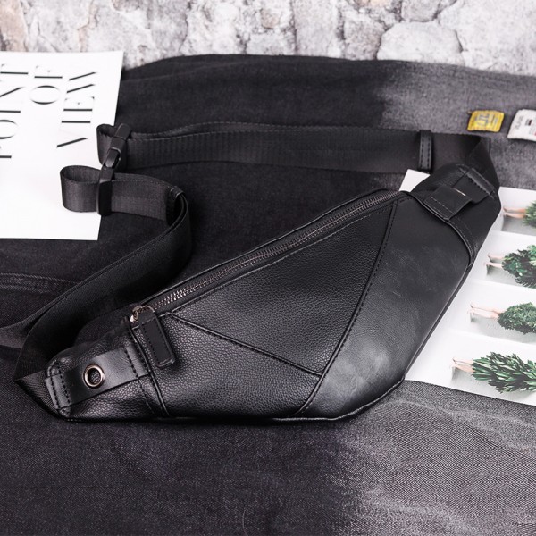 New Korean men's chest bag leisure splicing waist bag men's fashion post fashion backpack waterproof single shoulder bag factory wholesale 