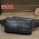 Xiaoduoli leather mobile phone waist bag 7-inch mobile phone bag multifunctional multi-layer zipper Leather Messenger single shoulder bag chest bag 