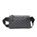  new checked chest bag street shoulder bag men's waist bag fashion brand men's bag versatile messenger chest bag fashion 