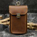 Retro men's waist bag Crazy Horse Leather Men's Waist Bag Mini outdoor top leather mobile phone bag 2088 