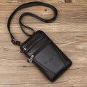 Little dolly Leather Men's 7-inch mobile phone waist bag wearing leather belt Mini messenger single shoulder mini small bag Pendant 