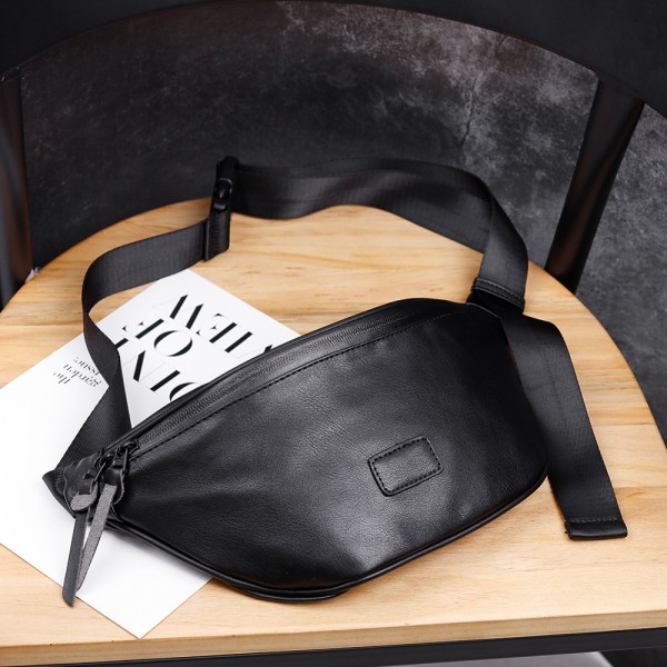 2021 factory fashion Japanese young men's chest bag trend dumpling personalized waist bag men's and women's messenger soft leather backpack batch 