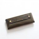 Korean Handmade Large Capacity men's simple vegetable tanned leather pen bag top leather pencil bag student leather stationery box