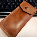 Manufacturer customized new leather pencil and pen storage bag retro style cosmetic pen leather case leather stationery pen case