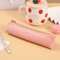 New mini pencil bag student school supplies stationery bag simple solid color small fresh pencil box stationery box