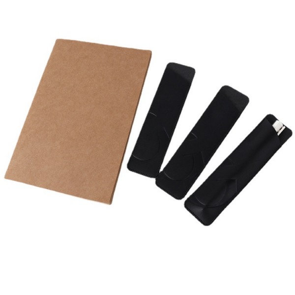 Cross border hot selling simple single pen signature pen protective cover PU leather square lockedge pen bag