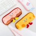 Creative cute cartoon bread pencil bag cute cartoon toast Japanese funny creative student stationery gift men and women