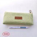 Hemp proof solid color trapezoidal triangular pen bag learning stationery storage bag multifunctional mobile phone change sundry classification bag