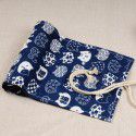 Creative Japanese style and wind cat canvas pen curtain pen bag 12 24 36 large capacity sketch color lead roll pen bag
