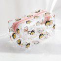 Japanese cute transparent cosmetic bag large capacity portable  new pen bag wash storage bag Korean style
