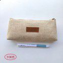 Hemp proof solid color trapezoidal triangular pen bag learning stationery storage bag multifunctional mobile phone change sundry classification bag