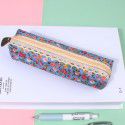 Forest style elegant pen bag Korean stationery bag canvas retro broken flower dot pen bag pencil bag student supplies