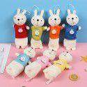 Creative cartoon rabbit Pencil Bag Plush pencil bag Korean primary school student pencil bag children's Day gift stationery wholesale