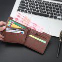 Factory wholesale short men's wallet anti-theft brush PVC retro Business Wallet multifunctional large capacity zero wallet