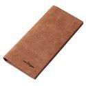 Source manufacturer's thin wallet men's long retro soft face wallet suit bag trend multi Card Wallet silver bag