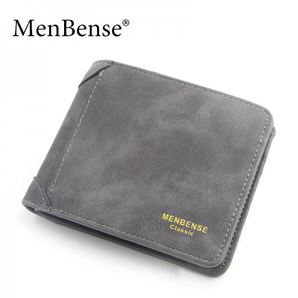 The manufacturer directly provides menbense's new matte men's wallet, short large capacity fashion leisure wallet