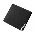 Taobao popular men's short cross pattern wallet Korean multicolor ultra-thin iron wallet card bag spot wholesale