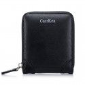 Carrken new men's wallet retro horizontal multifunctional card bag multi card position three fold zipper bag batch fashion