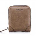 Carrken new men's wallet retro horizontal multifunctional card bag multi card position three fold zipper bag batch fashion