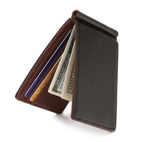 Amazon new leather wallet Pu card bag CARD CASE WALLET men's multifunctional dollar wallet in stock