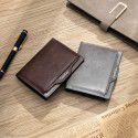 Manufacturer's new foreign trade men's wallet retro PU leather short driver's license thin business men's wallet