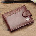 New creative European and American men's wallet horizontal foreign trade leisure suction buckle US dollar bag US dollar wallet supplied by manufacturers