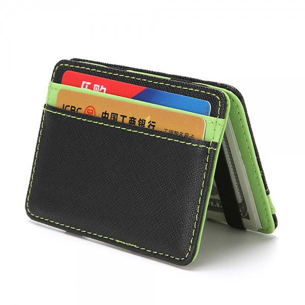 Cross border Korean horizontal Magic Wallet men's creative cross pattern color matching credit card bag card cover large card holder