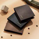 Cross border hot selling retro frosted men's short wallet horizontal leisure multi Card Wallet three fold loose leaf Pu Wallet