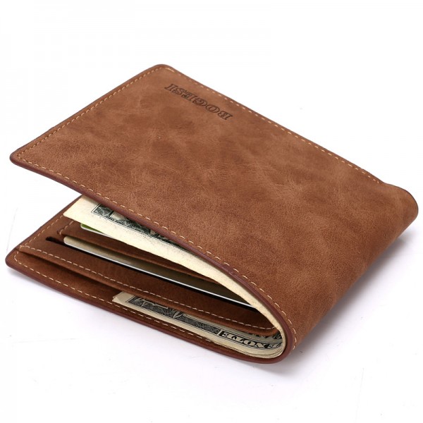 Cross border spot men's new wallet card bag wholesale short PU leather wallet men's Guangzhou Express